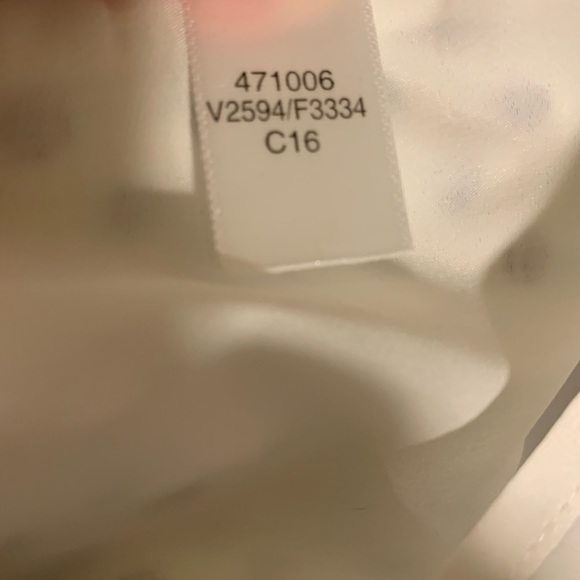 Lands End white shift dress with black polka dots. size 10. Pleated w/ pockets - Picture 4 of 11